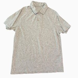 Grana Peruvian Pima Cotton Raglan Slim Fit Polo Shirt Size XS Gray 35" Chest